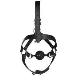 Ouch! Xtreme Bâillon Boule avec Crochet nasal Gag Noise Noir